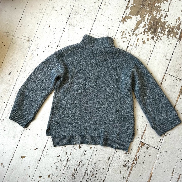 Cable & Gauge Green Heather Mock Turtleneck Sweater - Picture 5 of 14